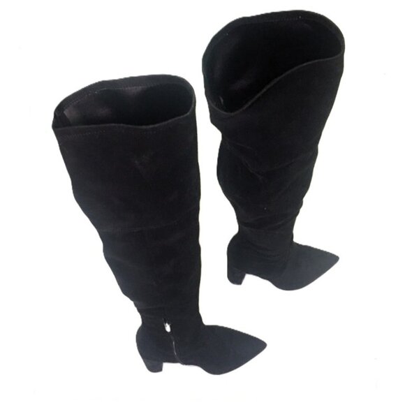 🛑 NINE WEST Knee High ➕🆒 BOOTS Designer Suede Stiletto Dress Point 💸BUY NOW‼️ - Picture 4 of 16